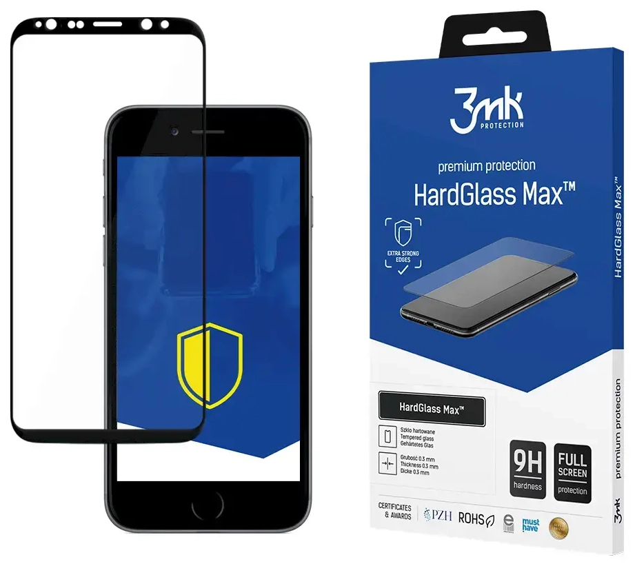 3mk HardGlass Max grūdintas apsauginis stiklas telefonui Samsung Galaxy S8+ (G955) su montavimo rėmeliu