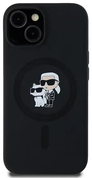 Karl Lagerfeld KLHMP15MSCMKCRHK iPhone 15 Plus | 14 Plus 6.7" czarny|black hardcase Silicone Karl & Choupette MagSafe