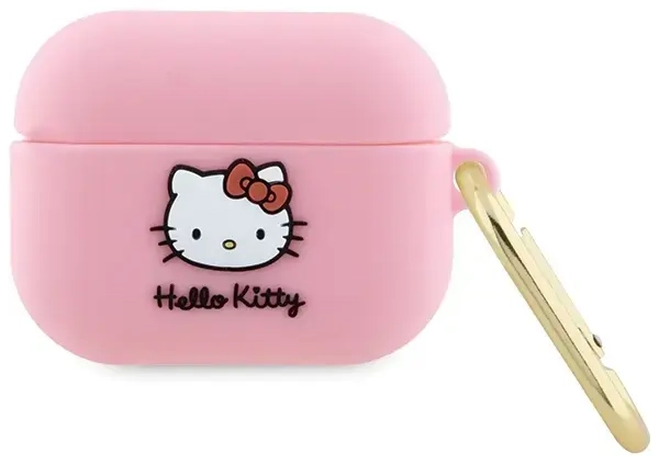 Hello Kitty HKAP3DKHSP Airpods Pro cover różowy|pink Silicone 3D Kitty Head