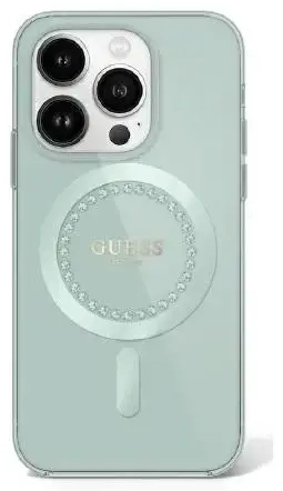 Guess GUHMP16XPFTDTEN iPhone 16 Pro Max 6.9" zielony|green hardcase IML Rhinestones MagSafe