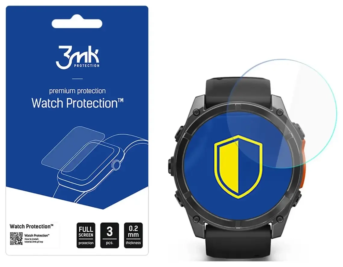 Hübriidklaas 3mk Watch Protection FlexibleGlass Garmin Fenix 8 Amoled 51mm jaoks