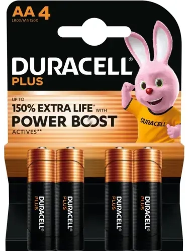 Duracell MN 1500 Plus Power Boost AA (LR6) Блистерная упаковка 4шт.