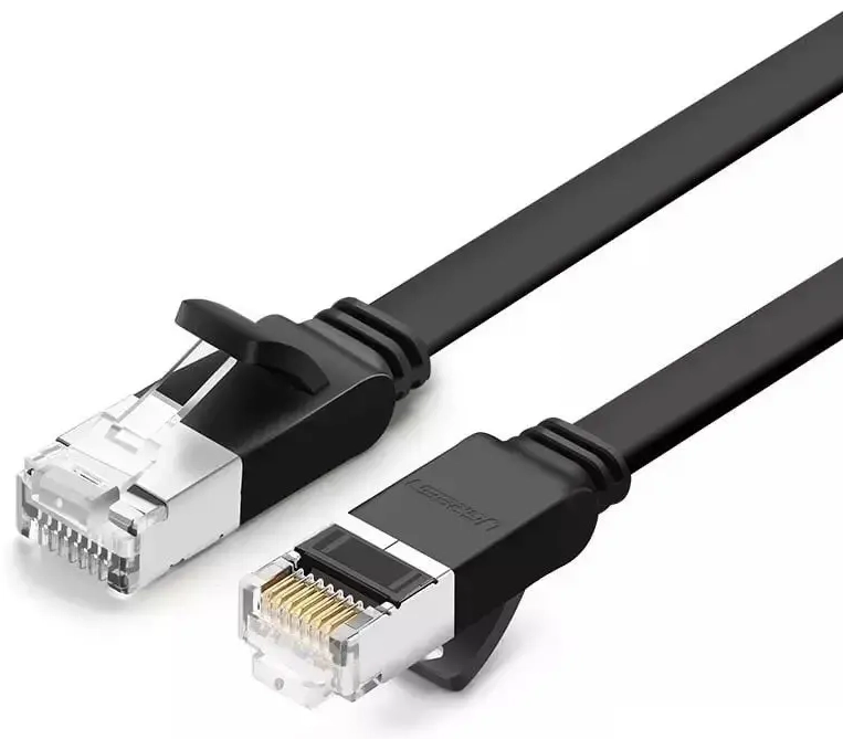 Ugreen flat Ethernet patchcord cable RJ45 Cat 6 UTP 1000 Mbps 5 m black (NW101 50187)