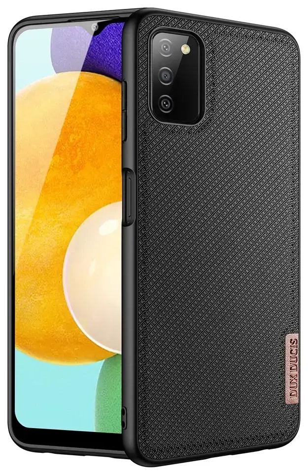 Dux Ducis Fino case covered with nylon material for Samsung Galaxy A03s black