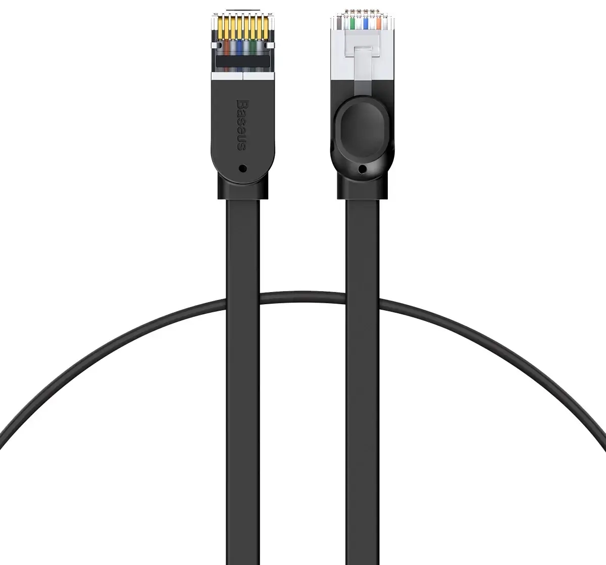 Baseus High Speed plokščias Ethernet CAT6 RJ45 tinklo kabelis 1m - juodas