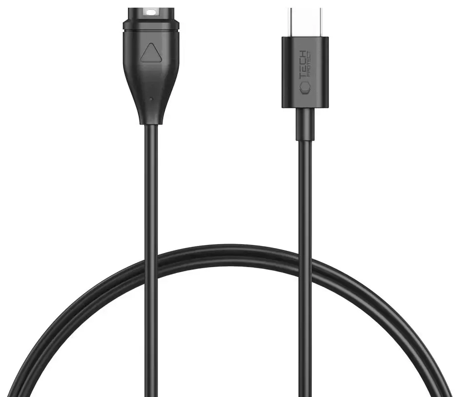 TECH-PROTECT MC04 ULTRABOOST CHARGING TYPE-C CABLE 100CM GARMIN WATCH BLACK