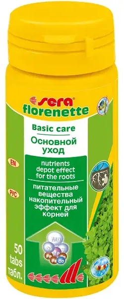 Mēslojums augiem, kuri uzņem mēslojumu caur sakņu sistēmu : Sera Florenette A 50tab
