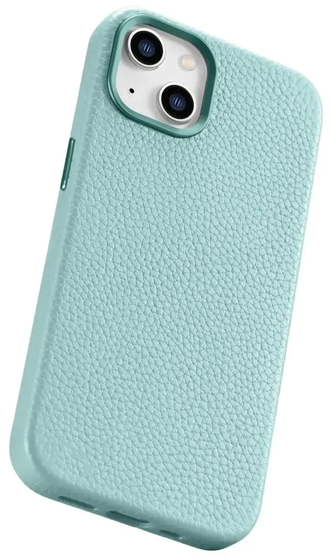 iCarer Litchi Premium Leather Case iPhone 14 Plus Magnetic Leather Case with MagSafe Green (WMI14220711-GN)