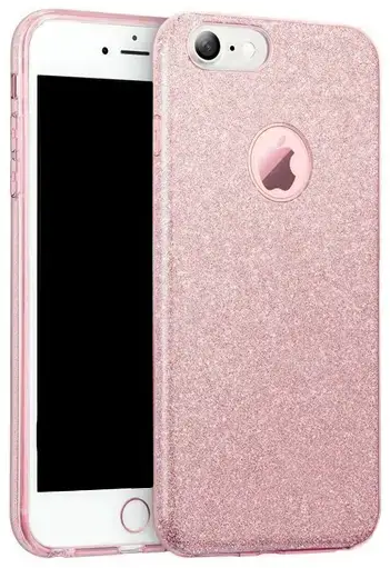 Shining telefono dėklas iPhone 14 Plus rožinis