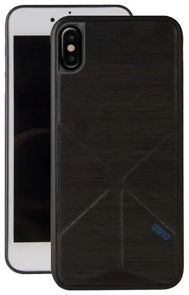 UNIQ etui Transforma Ligne iPhone X|Xs czarny|raven black