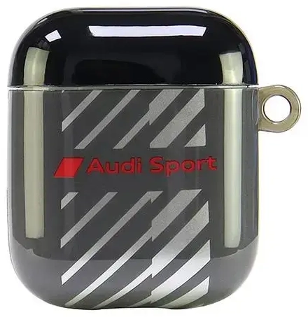 Audi IML Sport AirPods 1|2 cover czarny|  black AUS-IMLAP-RSQ|D1-BK