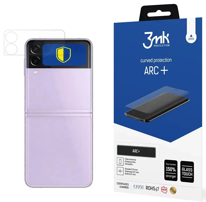 Защитная плёнка 3mk ARC+ для Samsung Galaxy Z Flip 3 (F711) (совместимо со сканером отпечатка под экраном)