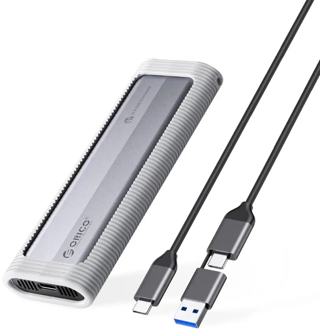Orico AXM2S-G2-V1 M.2 NVME|NGFF USB-C|USB-A to USB-C 6Gb|s | 10Gb|s Disk Caddy - Gray