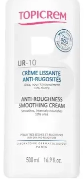Topicrem UR-10 kūno kremas nuo šiurkštumo, lyginamasis kremas 500 ml