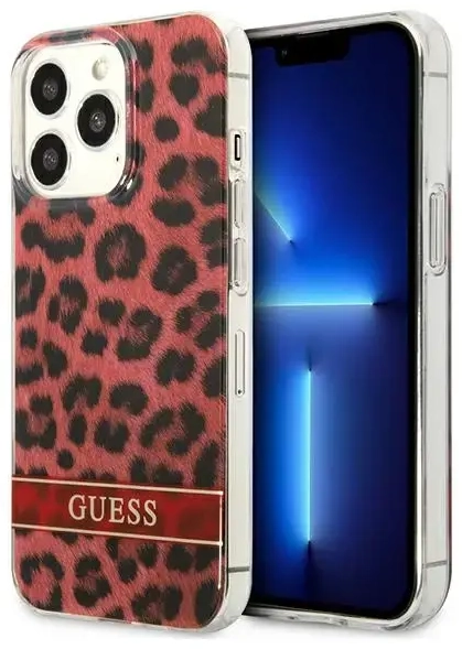 Guess GUHCP13LHSLEOR iPhone 13 Pro | 13 6,1" czerwony|red hardcase Leopard