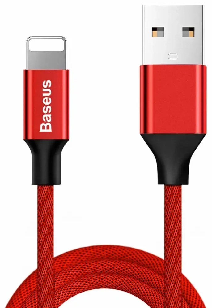 Baseus Yiven datu pārraides un uzlādes vads | USB-A uz Lightning | 10W | 1.8m | sarkans