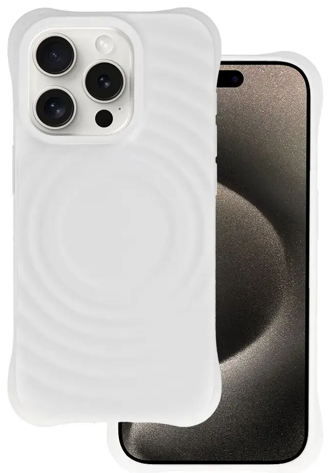 Tel Protect Wave maciņš ar MagSafe atbalstu telefonam iPhone 15 Pro Max balts