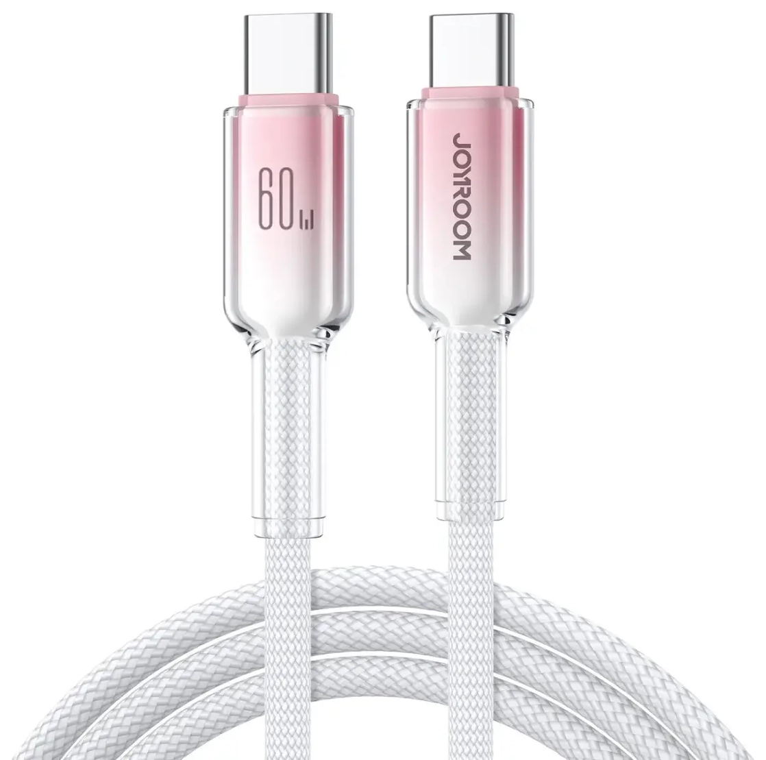 Joyroom S-A42 Crystal-Clear Series провод для передачи данных и зарядки | USB-C на USB-C | 30W | 1.2m | белый