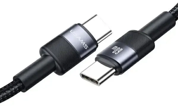 USAMS SJ724USBSG01 andmeedastus- ja laadimiskaabel | USB-C kuni USB-C