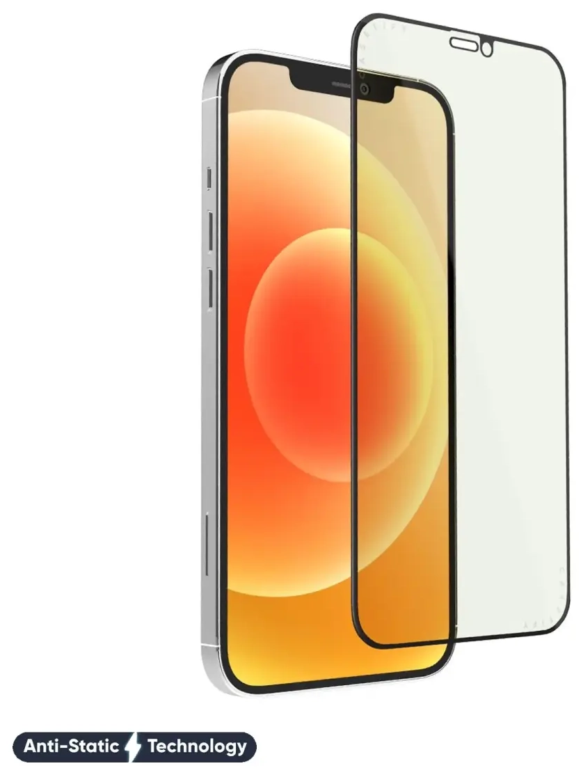 Fusion pretstatiska aizsargstikls telefonam iPhone 13 Pro Max melns