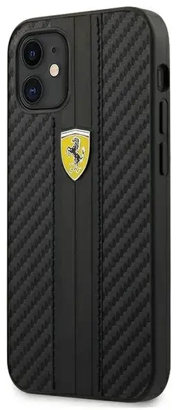 Ferrari FESNECHCP12SBK iPhone 12 mini 5,4" czarny|black hardcase On Track PU Carbon