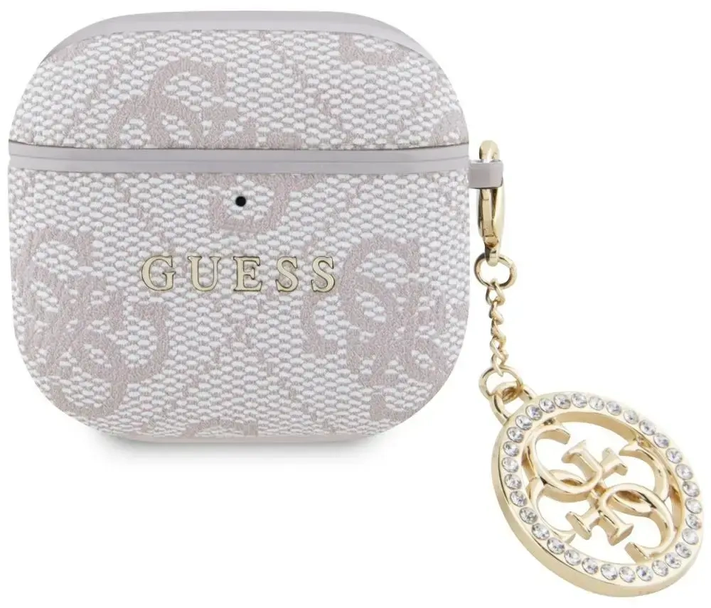 Etui Guess 4G Strass Charm do AirPods 4   różowy