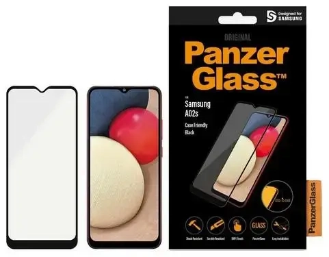 PanzerGlass E2E Super+ Sam A02s A025F dėklui pritaikytas antibakterinis juodas
