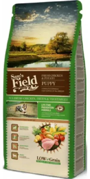 Sausas ėdalas šuniukams: Sams Field Fresh Chicken & Potato Puppy, 13 kg