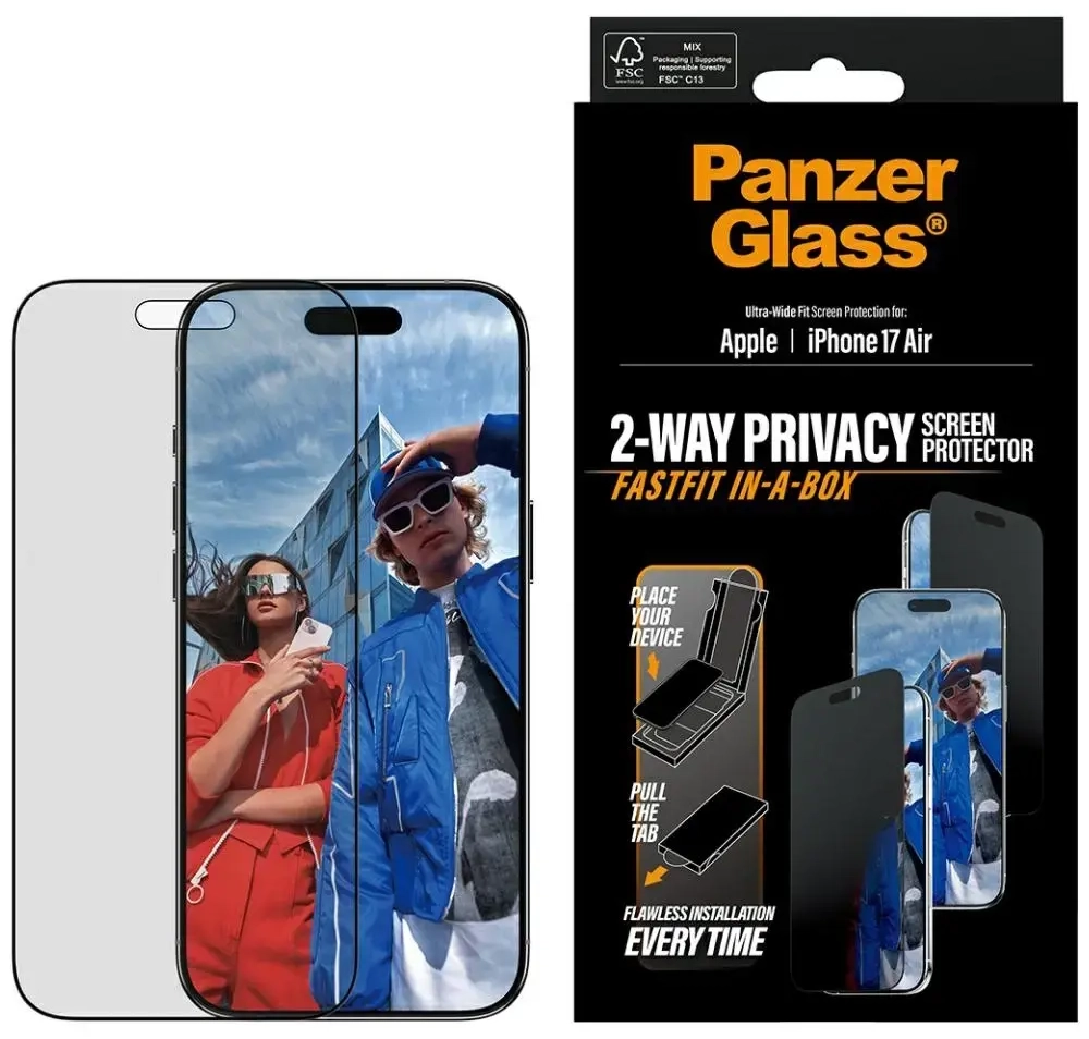 PanzerGlass Ultra-Wide Fit Fastfit Privacy Glass for iPhone Air
