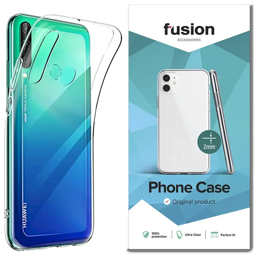 Fusion Ultra Clear Series 2 mm Silikona Aizsargapvalks Huawei P40 Lite E Caurspīdīgs (EU Blister)
