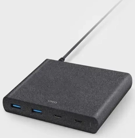Uniq Order tīkla lādētājs | 90W | QC3.0, PD3.0 | USB-A, USB-C | melns