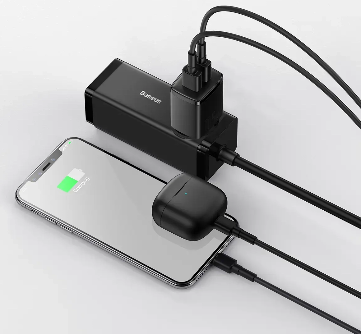 Baseus Compact tīkla lādētājs | 10.5W | USB-A | melns