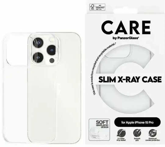 CARE by PanzerGlass Slim X-Ray Case iPhone 15 Pro 6,1" przezroczysty|transparent 1434