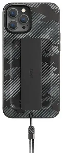 UNIQ etui Heldro iPhone 12 Pro Max 6,7" czarny moro|charcoal camo Antimicrobial