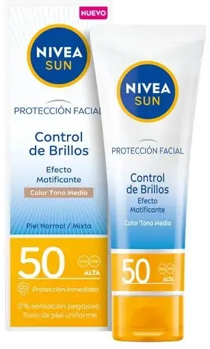 Nivea Sun Viso Shine Control Medium Tone Spf50 50 Ml