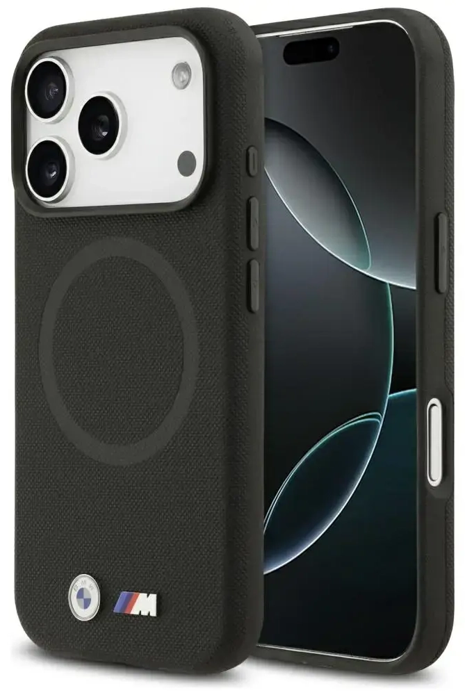 BMW M FW Metal Logo MagSafe Case for iPhone 17 Pro Max Black