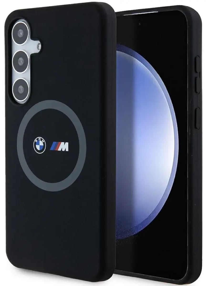 BMW M Silicone Printed Ring MagSafe case for Samsung Galaxy S24+ - black