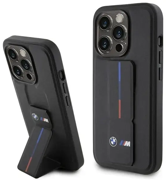 Etui BMW BMHCP15L22GSLK iPhone 15 Pro  6.1" czarny|black hardcase Grip Hot Stamp