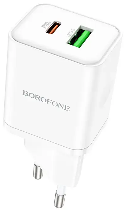 Зарядное устройство Borofone BN7 | 20W | PD, QC | USB-C, USB-A | белое