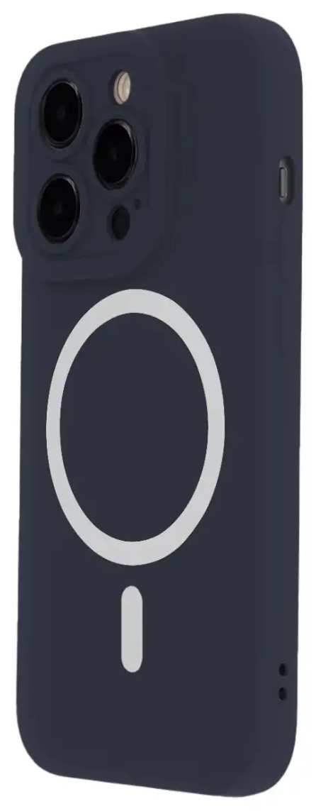 Silicon Soft phone case with MagSafe support for iPhone 13 blue