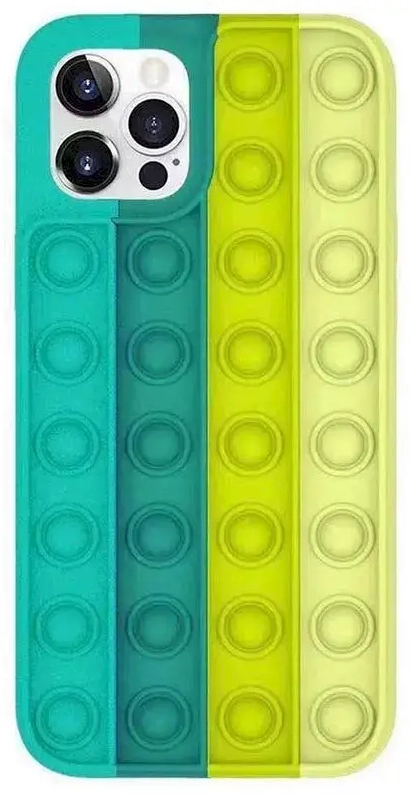 Fusion Pop it silicone case for Apple iPhone 12 Pro Max yellow - green