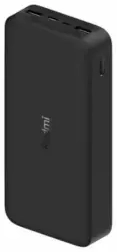 Xiaomi Redmi ārējais akumulators (powerbank) | 20000 mAh | 18W | Micro USB, USB-C, USB-A | melns