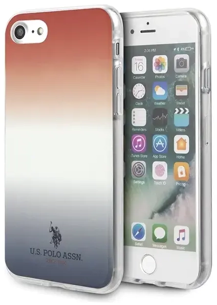 US Polo USHCI8TRDGRB iPhone 7|8|SE 2020 | SE 2022 raudonas-mėlynas Gradient Pattern Collection