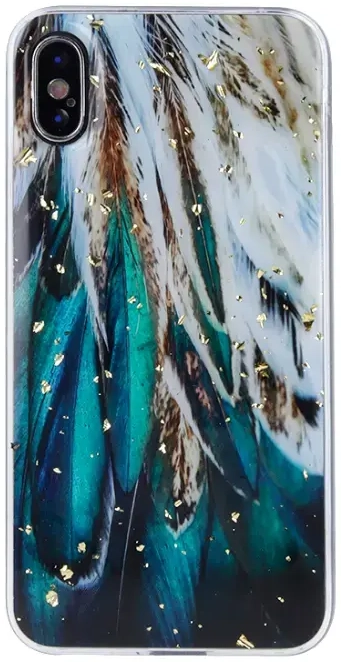 Fusion Gold Glam Feathers silicone case for Samsung A556 Galaxy A55 5G