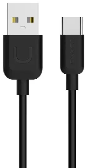 Usams U-TURN andme- ja laadimiskaabel | USB-C kuni USB-A | 1m | must