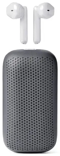 Lexon Speakerbuds Wireless Headphones with Bluetooth Speaker gray LA127G