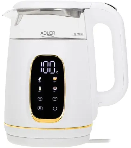 Adler AD 1305WG elektrinis virdulys su temperatūros reguliavimu 1.7L 2200W