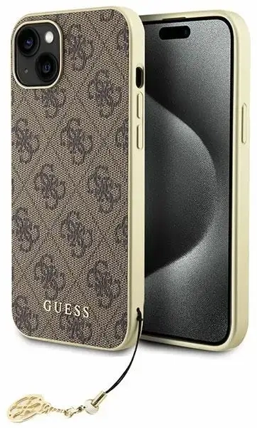 Guess GUHCP15MGF4GBR iPhone 15 Plus 6.7" brązowy|brown hardcase 4G Charms Collection