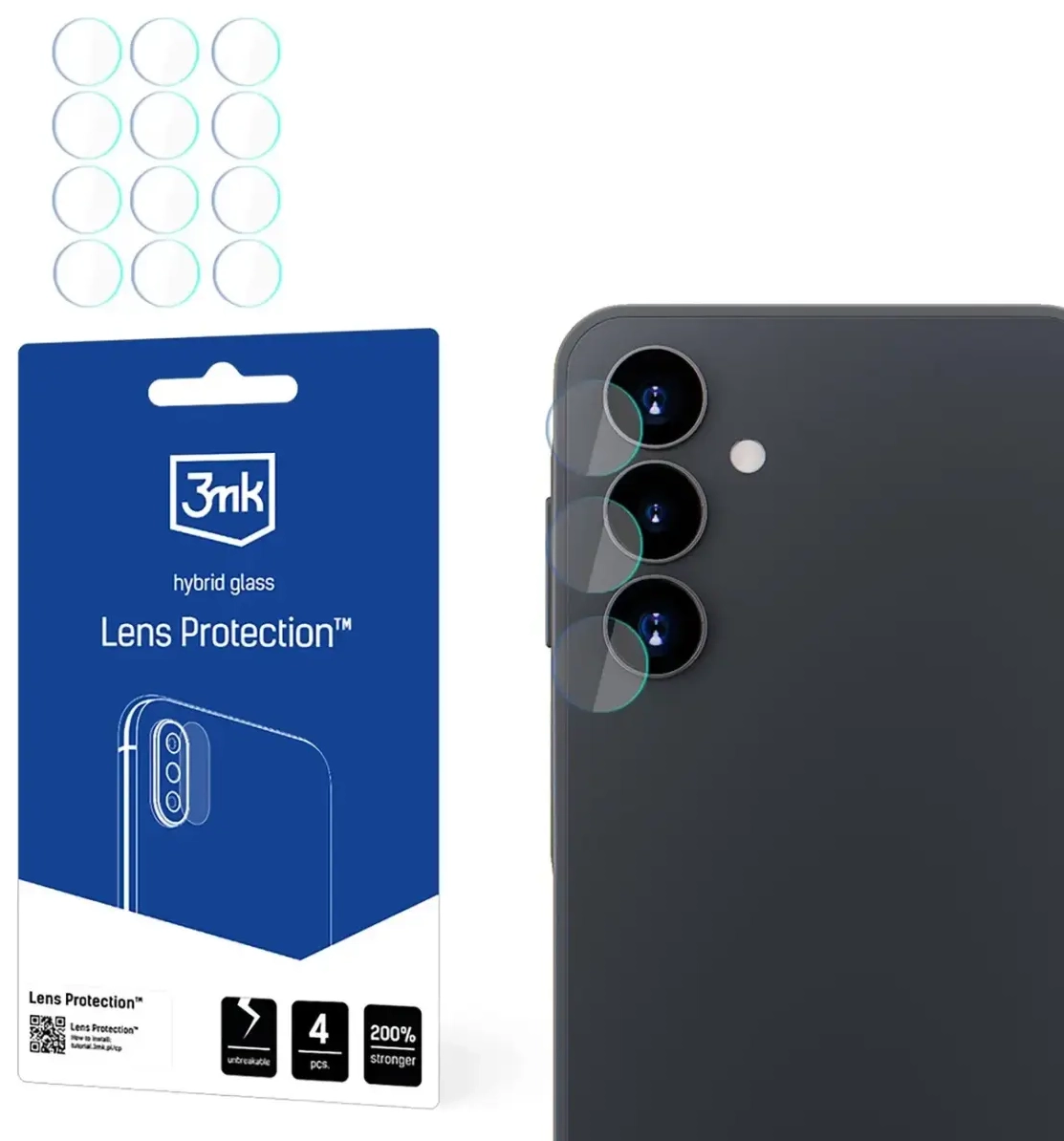Hybrid Glass for Camera Lens 3mk Lens Protection for Samsung Galaxy A16