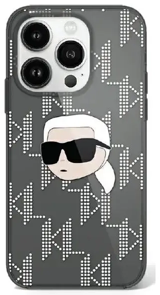 Karl Lagerfeld case for iPhone 16 6,1" KLHCP16SHKLPKHK black Hard IML Karl Head Electroplated